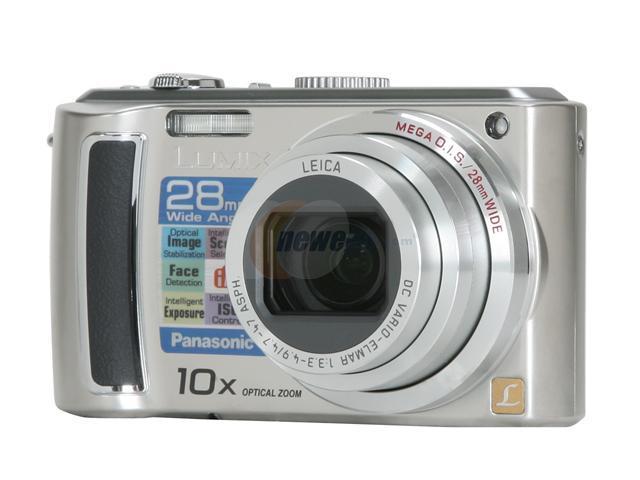 Panasonic DMC-TZ4S Silver 8.1 MP 2.5" 230K LCD 10X Optical Zoom 28mm Wide Angle Digital Camera