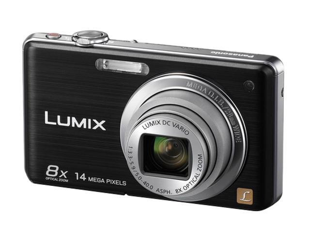 Panasonic LUMIX DMC-FH20 Black 14 MP 8X Optical Zoom 28mm Wide Angle Digital Camera