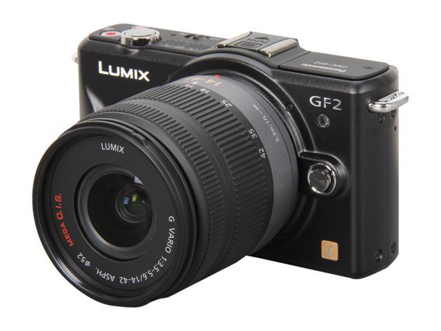 Panasonic LUMIX DMC-GF2KK Black 12.10 MP Micro Four-Thirds Interchangeable Lens Digital Camera w/ 14-42 lens