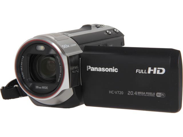 Panasonic HC-V720K Black 1/2.3" MOS 3.0" LCD 21X Optical Zoom Full HD HDD/Flash Memory Camcorder