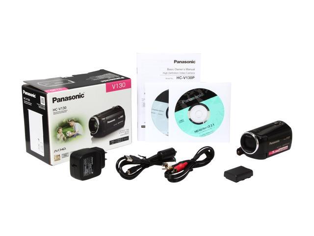 Panasonic V130 HC-V130K Black Full HD HDD/Flash Memory Camcorder ...
