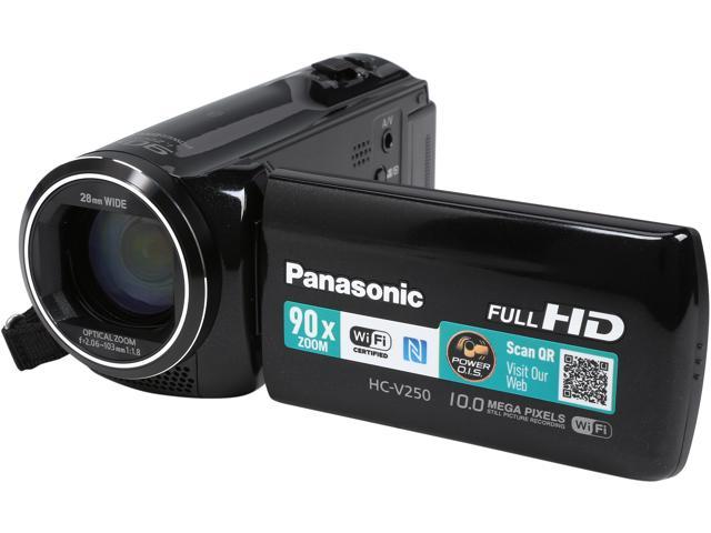 Panasonic V250 HC-V250K Black 2.7" LCD 50X Optical Zoom Full HD Camcorder