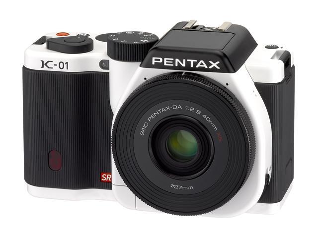 PENTAX K-01 (15400) White 16.28 3.0" 921K LCD Digital SLR Camera with DA 40mm XS
