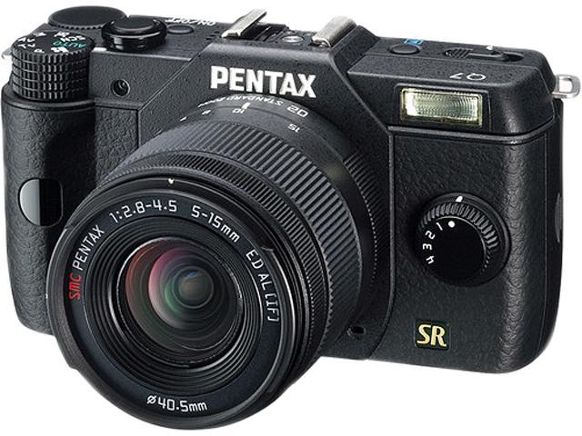 PENTAX Q7 (10720) Black 12.4MP 3.0" 460K LCD Lens-interchangeable SL Digital-still Camera with 5-15mm f/2.8-4.5 Zoom Lens