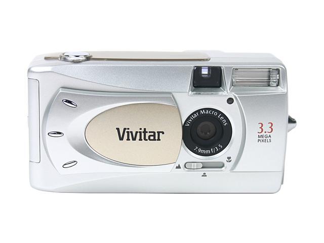 Vivitar ViviCam 3705B Silver 3.3MP Digital Camera - Newegg.com