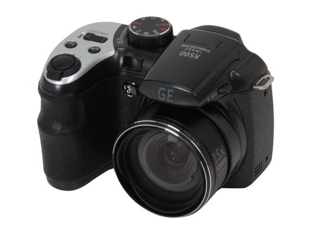 Refurbished: Ge X500 Charcoal Gray 16 Mp 27mm Wide Angle Digital Camera 