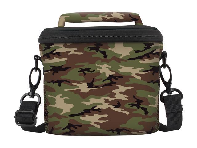 Bridge Camera Bag (Camo Green) with Rain Cover, Adjustable Dividers and ...