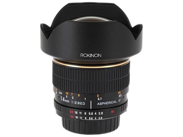 Rokinon FE14MAFN SLR Lenses 14mm f/2.8 IF ED MC Super Wide Angle Lens w/ Automatic Chip for Nikon Black