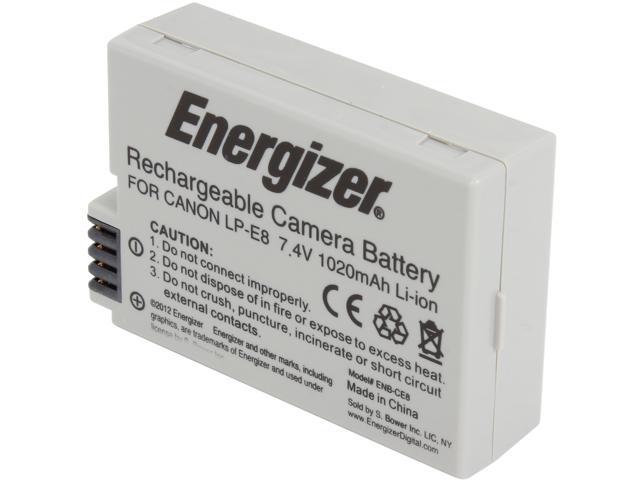 Energizer ENB-CE8 1-Pack 1020mAh Li-Ion Battery for Canon LP-E8