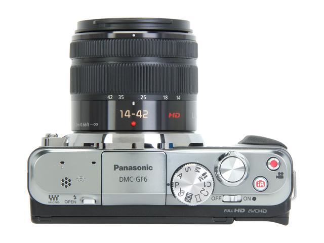 Haarvaten dividend Vloeibaar Open Box: Panasonic LUMIX GF6 DMC-GF6KK Black Digital Single Lens  Mirrorless camera with 14-42mm F3.5-5.6 II Lens - Newegg.com