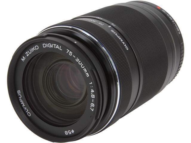 Olympus Vbu000 Compact Ilc Lenses M Zuiko Digital Ed 75 300mm F4 8 6 7 Ii Lens Black Newegg Com