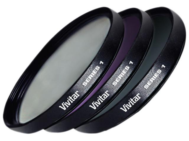 Vivitar 3-Piece Filter Kit 52MM UV//CPL//FDL Black