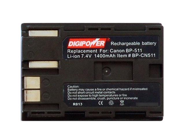 DigiPower BPCN511 1-Pack Li-Ion Replacement battery for Canon BP-511