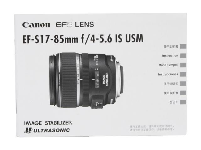 Canon Ef S 17 85mm F 4 5 6 Is Usm Standard Zoom Lens Newegg Com