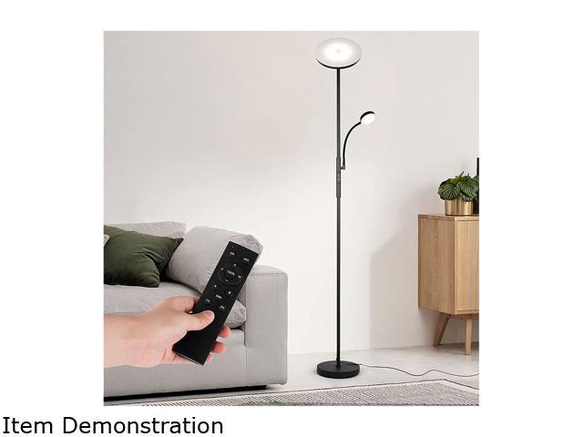 Albrillo LED Floor Lamps - 28W Floor Lamp with 5W Flexible Reading lamp, Dimmable Floor lamp with Stepless Color Tmperature [3000K-6500K]