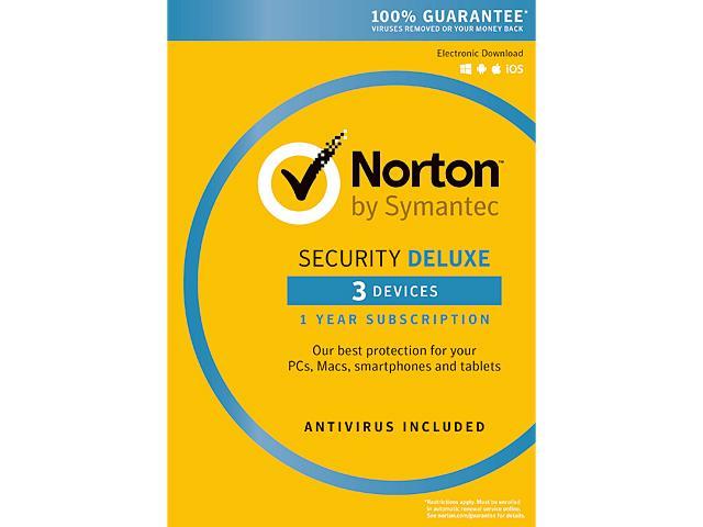 Symantec Norton Security with Antivirus Deluxe 3 Devices + Norton Utilities Bundle [Key Card]