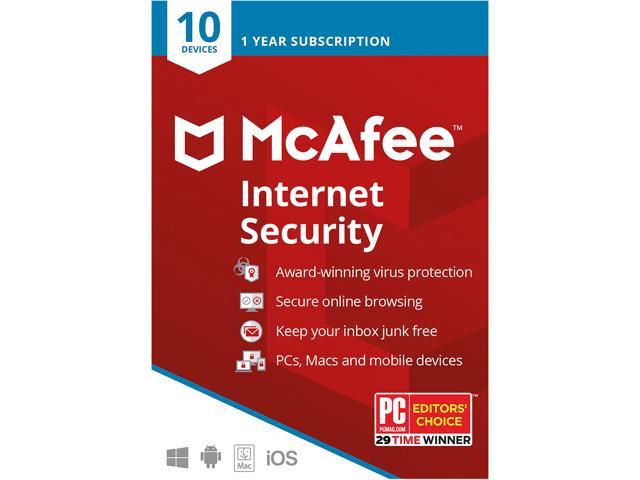 McAfee Internet Security - 10 Devices / 1 Year