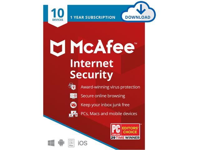 McAfee Internet Security 2022 - 1 Year / 10 Devices - Download Code