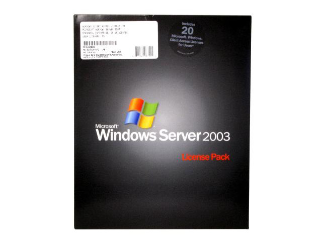 Microsoft Windows Server CAL 2003 English Microsoft License Pack 20 ...