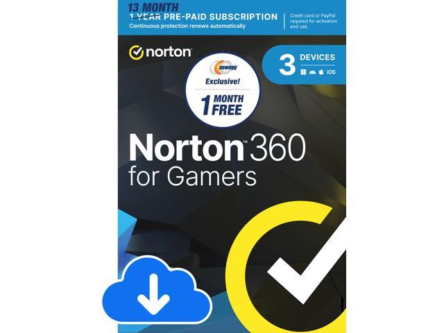 Norton 360 For Gamers Cloud 50GB (1 User / 3 Device / 1 Ano