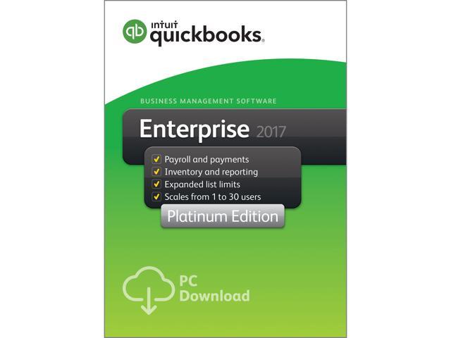 Intuit QuickBooks Enterprise Platinum 2017 - 4 Users - Download (1 Year Subscription)