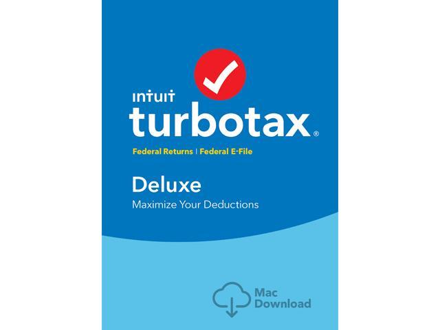 turbotax deluxe for tax year 2017 federal & state + fed efile windows mac