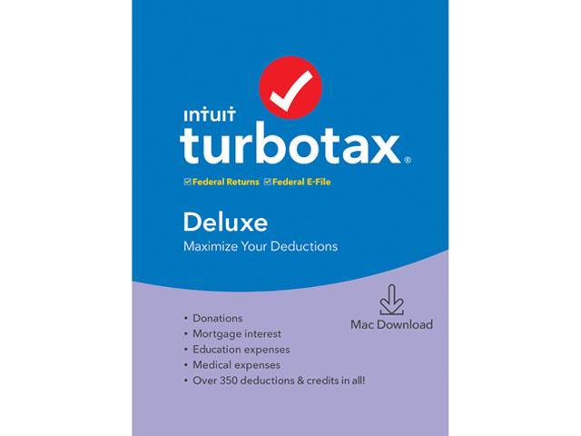 Turbotax Deluxe 2019 Federal Only No State Mac Download Newegg Com
