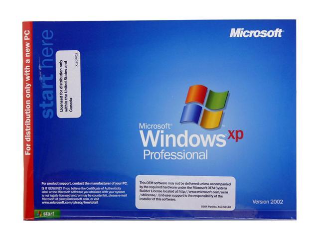 Microsoft Windows XP Professional SP3 3 Pack for System Builders 