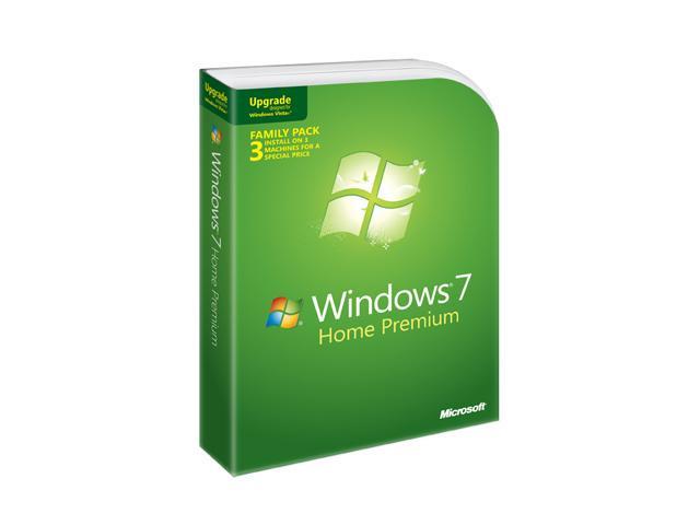 Microsoft Windows 7 Family Pack/ Home Premium Upgrade - 3 PCs