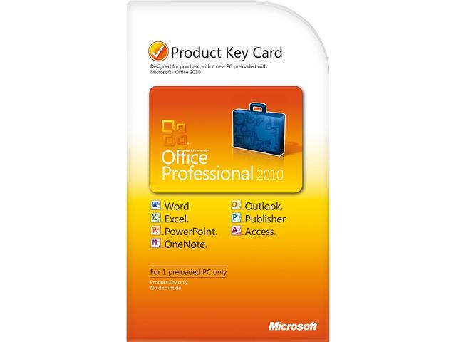 Office 2010 Professional Product Key Card (no media)