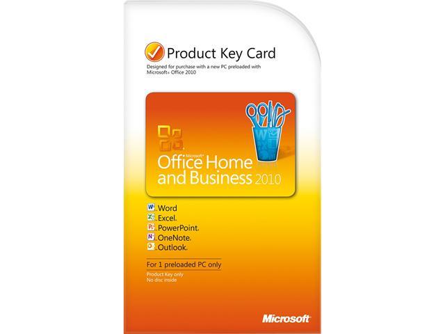 Office 2010 Home and Business Product Key Card (no media)