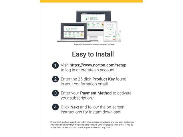 Norton 360 Standard Antivirus Software For 1 Device With Auto Renewal Includes Vpn Pc Cloud Backup Dark Web Monitoring Powered By Lifelock Download Newegg Com