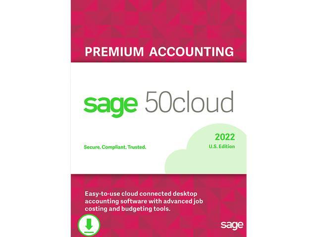 Sage 50cloud PREMIUM ACCOUNTING 2022 U.S. 1-USER ONE YEAR SUBSCRIPTION [Download]