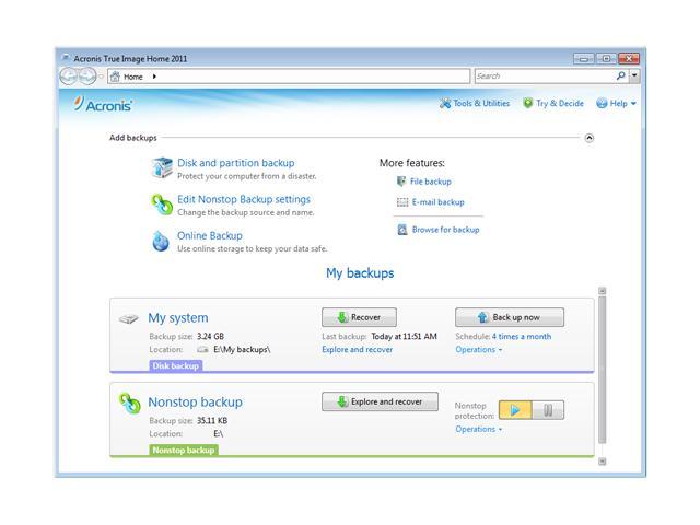 acronis true image home hwo normal is the restoring backup