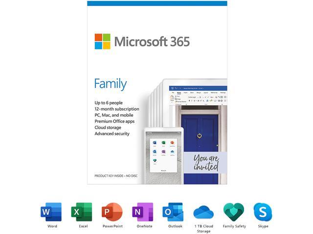 Microsoft 365 Family | 12-Month Subscription, up to 6 people | Premium ...