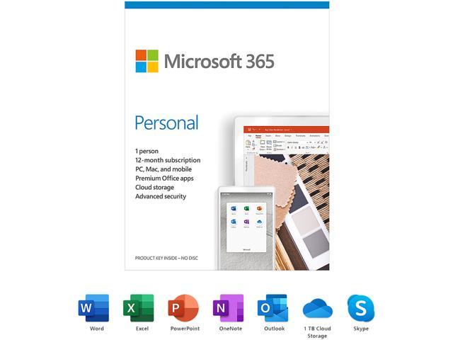 Microsoft 365 Personal | 12-Month Subscription, 1 person | Premium Office  apps | 1TB OneDrive cloud storage | PC/Mac Keycard 