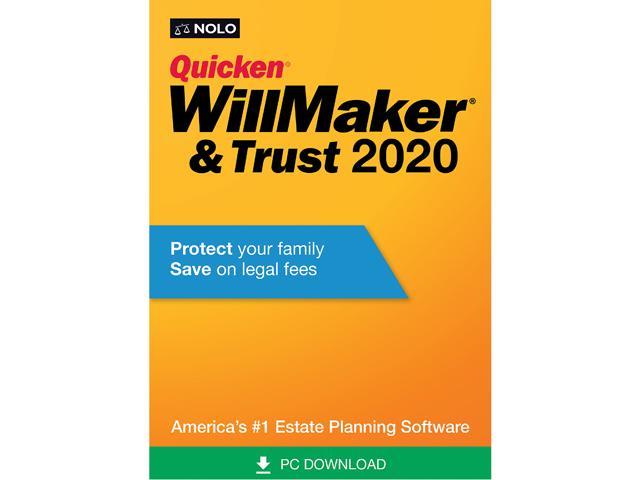 Individual Software Quicken Willmaker Trust 2020 For Windows Download Newegg Com