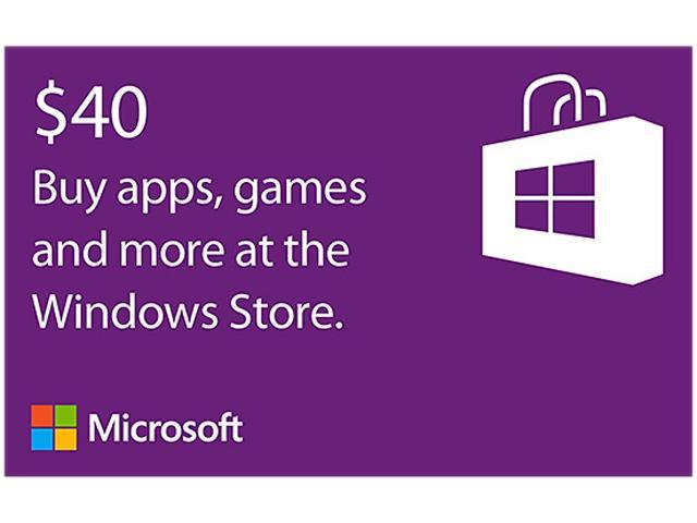 Microsoft Windows Store Gift Card - $40 (Email Delivery)