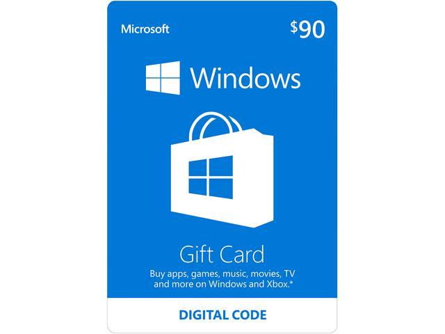 Microsoft Windows Store Gift Card - $90 (Email Delivery)