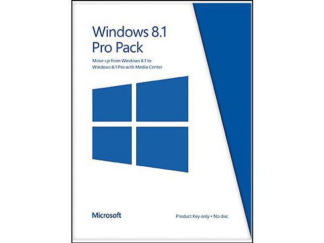 Microsoft Windows 8.1 Pro Pack (Win 8.1 to Win 8.1 Pro Upgrade) - Online Code
