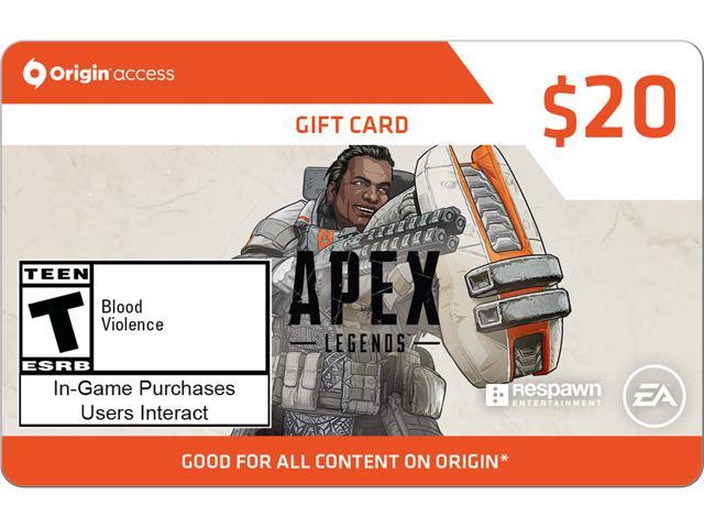 Ea Origin Access Apex 20 Gift Card Email Delivery Newegg Com