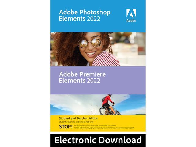 Adobe Photoshop Elements & Premiere Elements 2022 Student & Teacher (Verification Required) - Windows Download