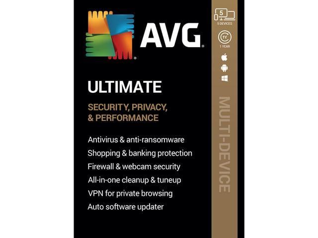 AVG Ultimate [Internet Security+Tuneup+VPN] 2022, 5 Devices 1 Year