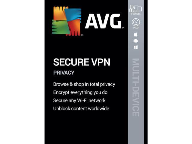 AVG Secure VPN 2022, 5 Devices 1 Year - Download