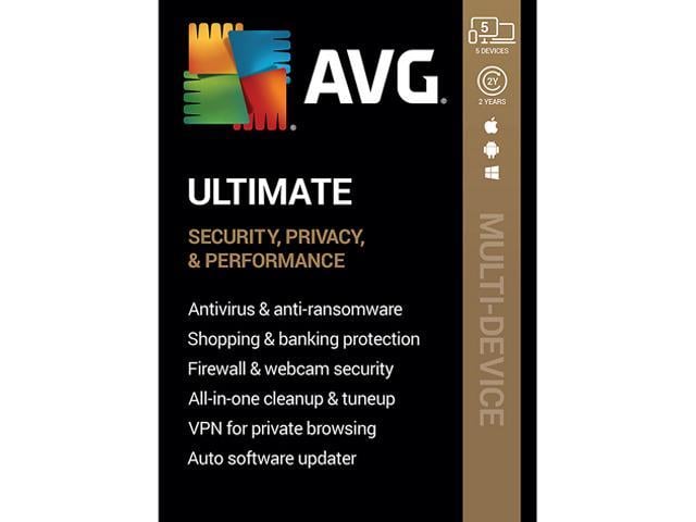 AVG Ultimate [Internet Security+Tuneup+VPN] 2022, 5 Devices 2 Years