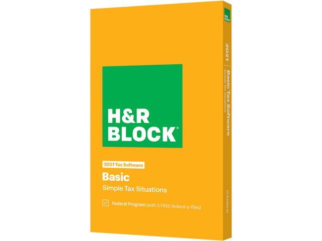 H&R Block Tax Software Basic 2021 - Key Card - Newegg.com
