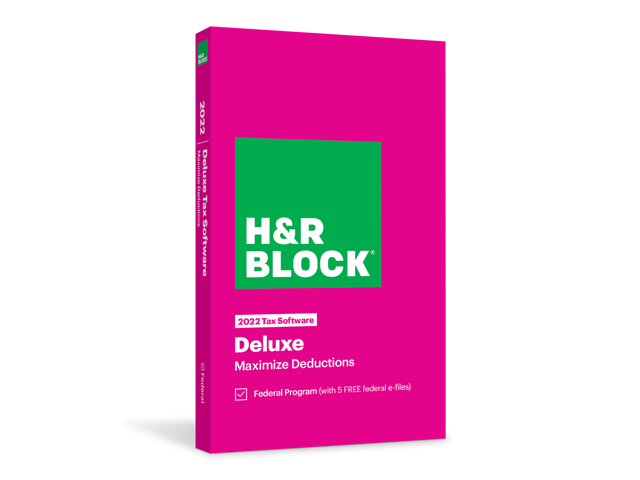 h&r block tax software deluxe + state 2022 download