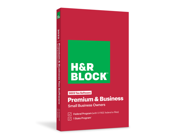 H&R Block Tax Software Premium & Business 2022 - Windows Only [Key Card]