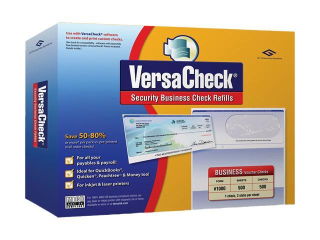 Form #1000 Business Voucher VersaCheck Security Business Check Refills Blue 