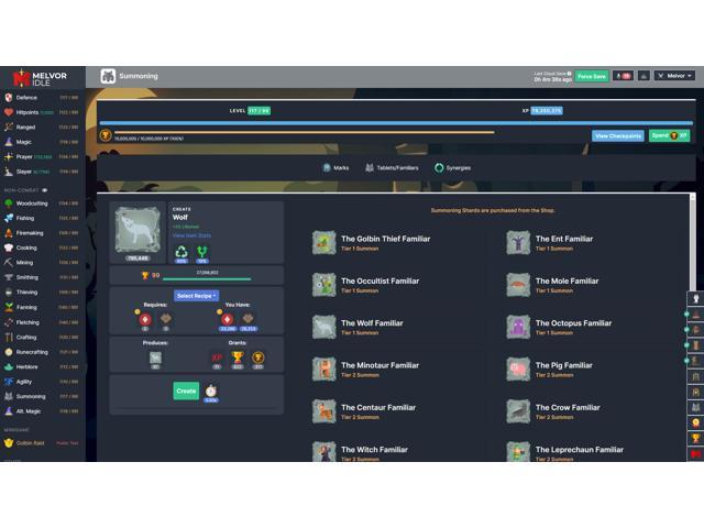 Summoning - Melvor Idle